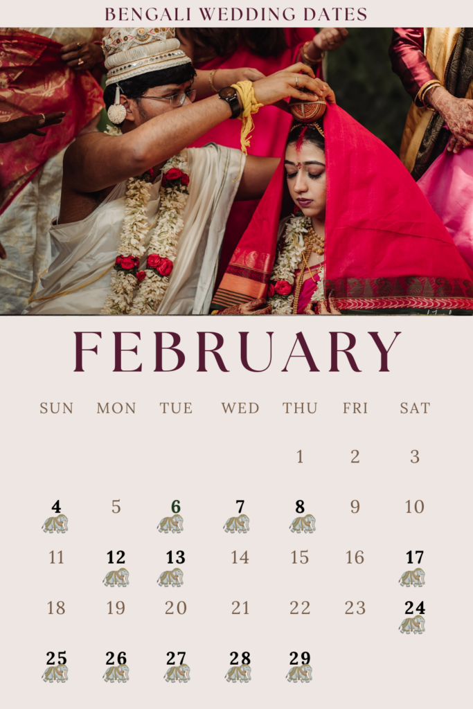 Bengali wedding Dates