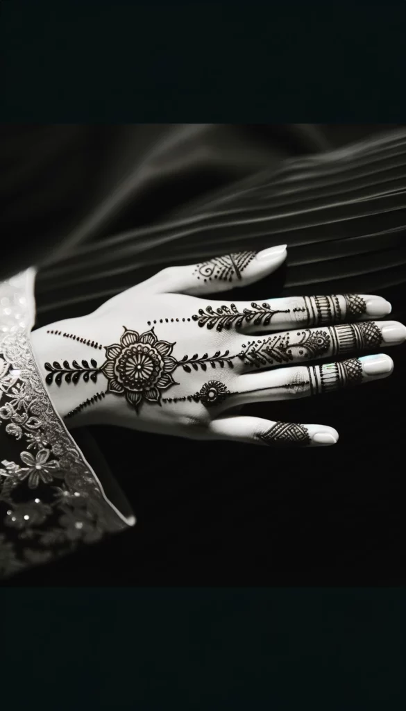 bridal_wedding mehndi -Minimal mehndi - dorsal side hand
