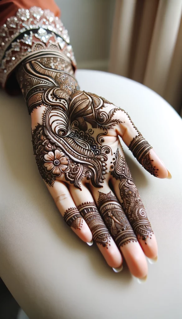 bridal_wedding mehndi - Muslim bridal design - palm of the hand