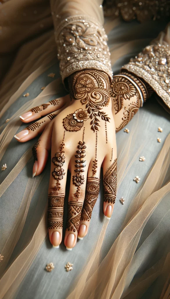 bridal_wedding mehndi - normal design- palm of the hand