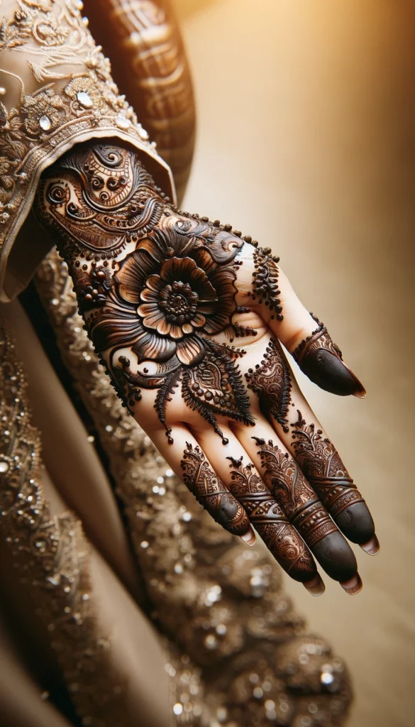 bridal:wedding mehndi -pakistani- palm