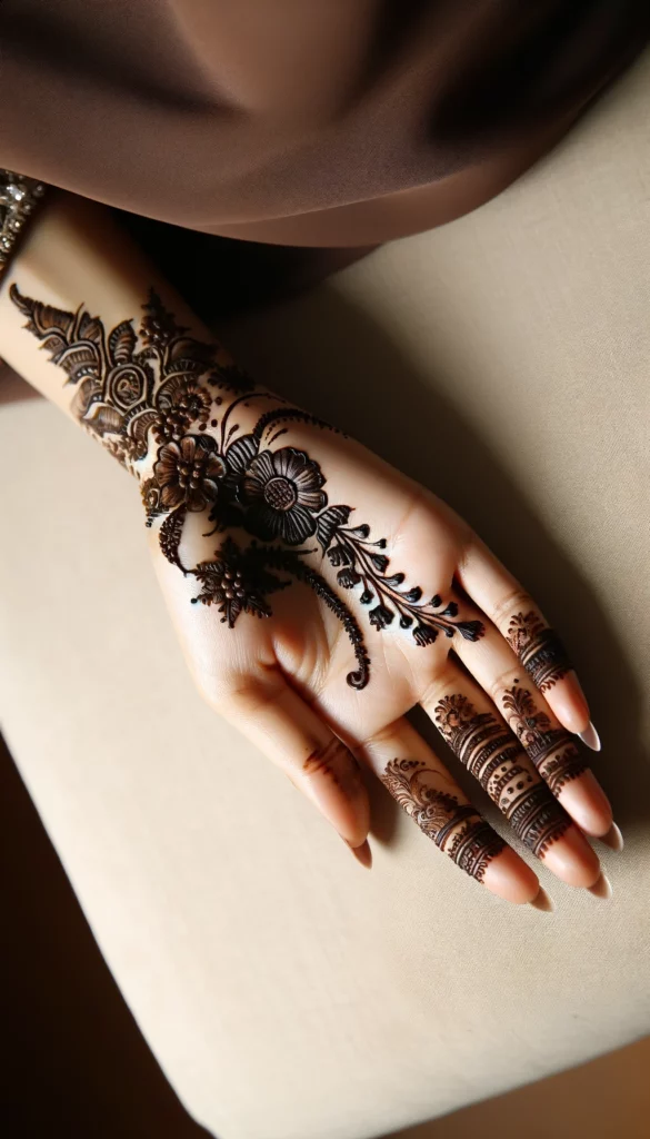 bridal:wedding mehndi -semi bridal- palm