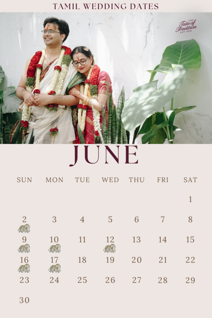 Tamil wedding dates june