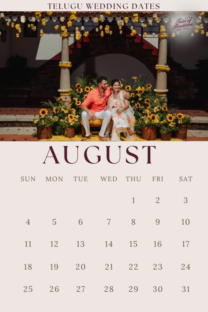 Telugu August auspicious date
