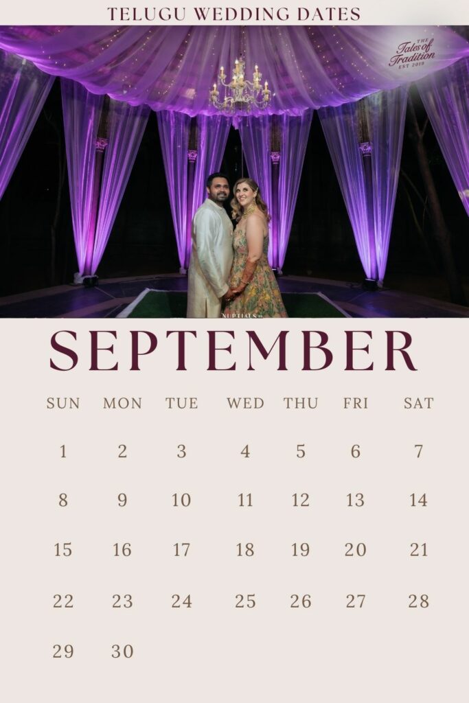 September Telugu auspicious dates