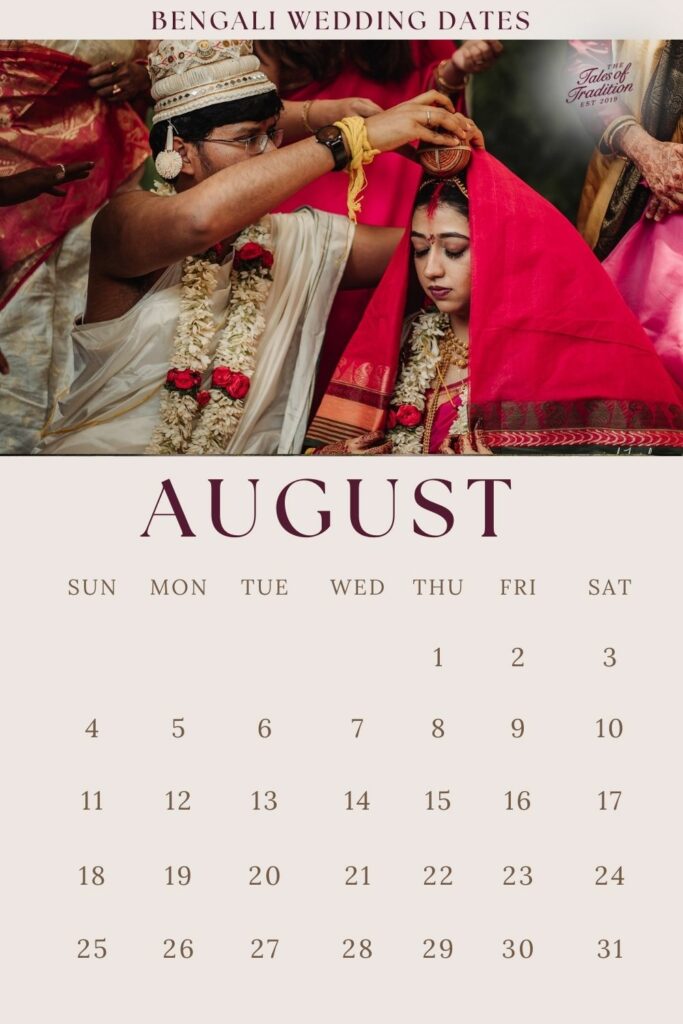 August Bengali Auspicios dates